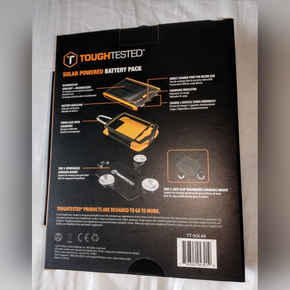 TOUGH TESTED SOLAR POWERED BATTERY PACK USBb+ FREE Multi Tool - Picture 2 of 5